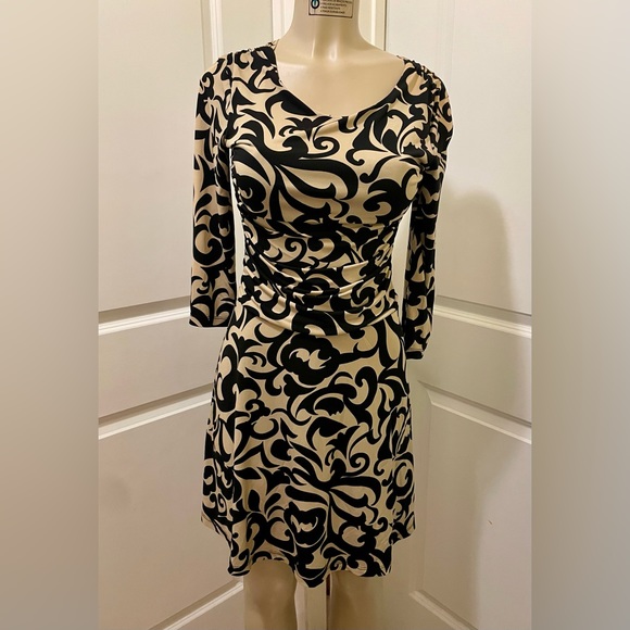 Enfocus Studio Dresses & Skirts - Enfocus Dress Size 4 Petite Color Light Brown & Black